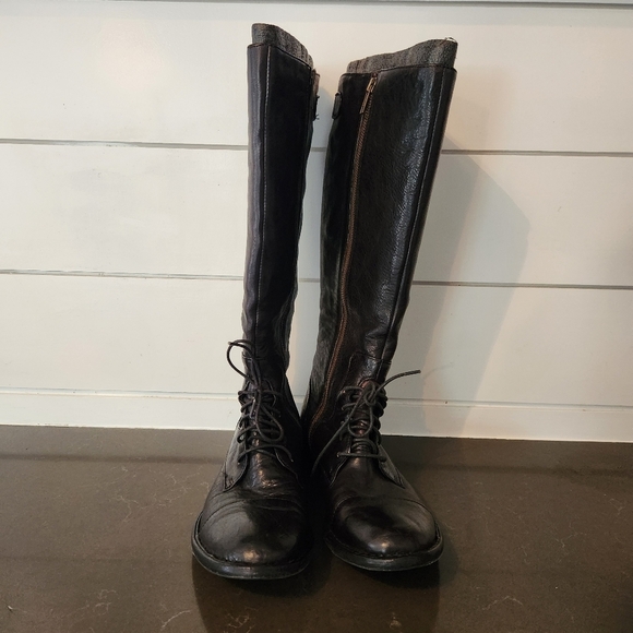Born Crown Gilmore Tall Leather Lace Up Boots Size 8.5 - Picture 2 of 5